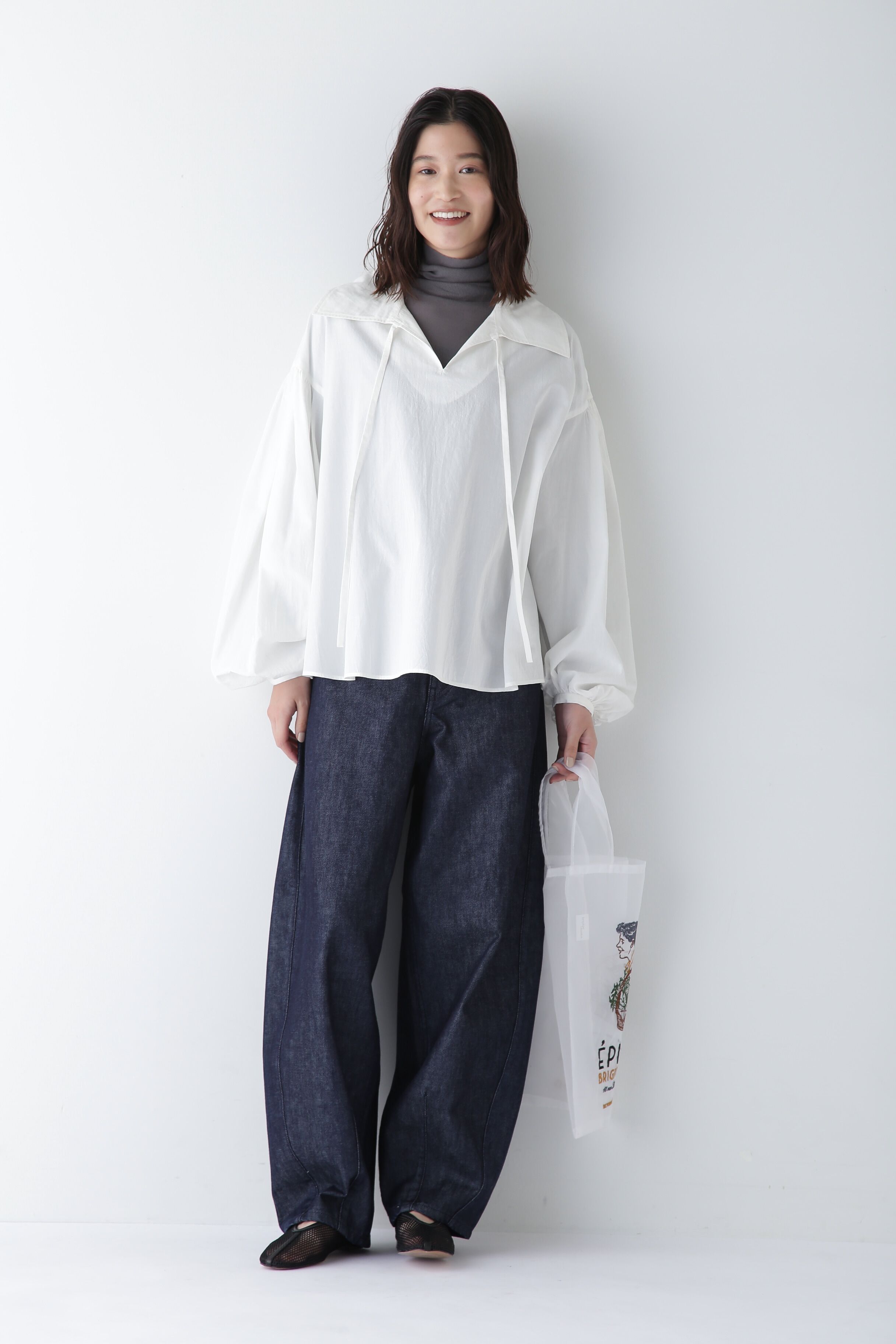  「◆綿麻ボイルスキッパーボリュームブラウス」|シャツ・ブラウス|