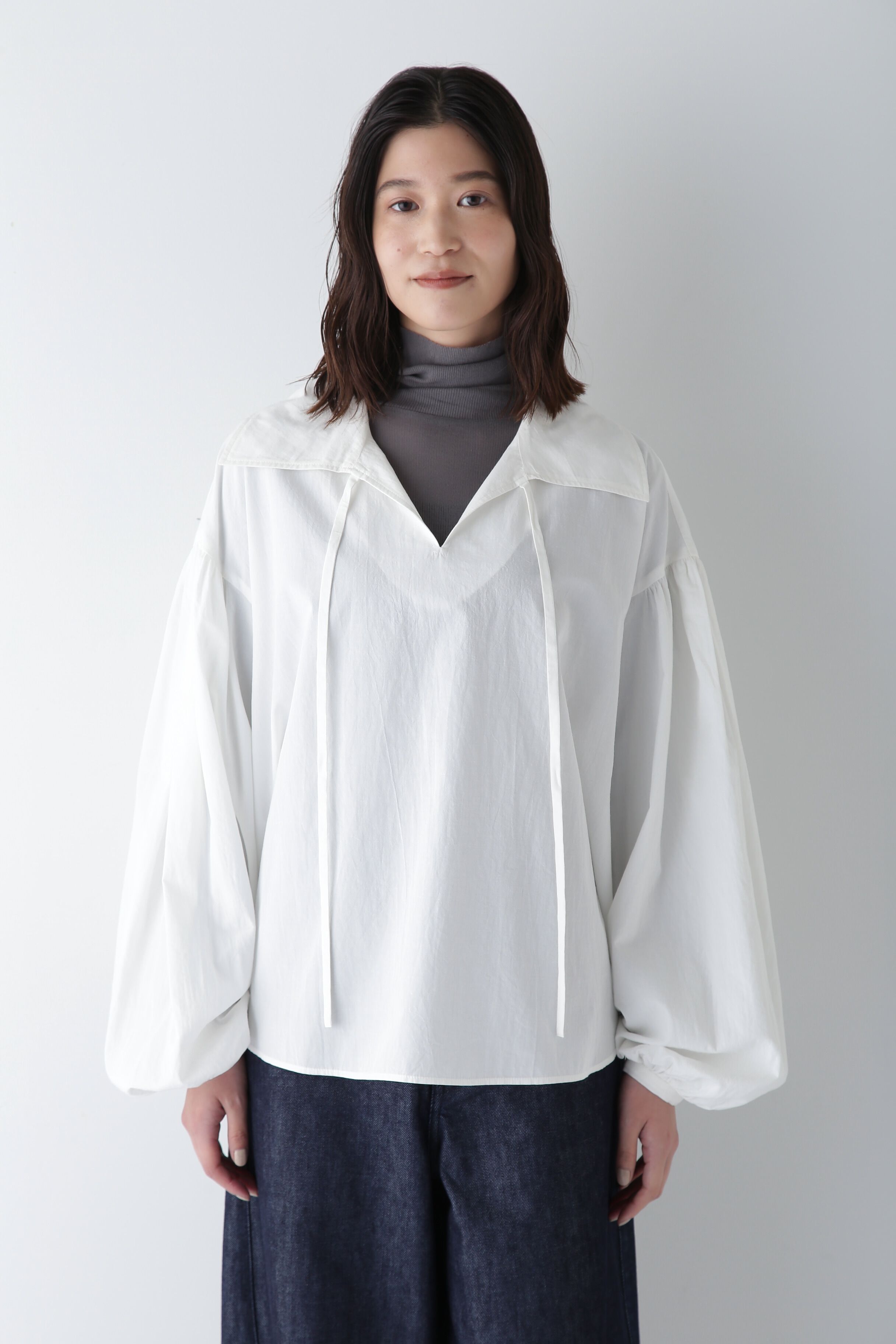  「◆綿麻ボイルスキッパーボリュームブラウス」|シャツ・ブラウス|