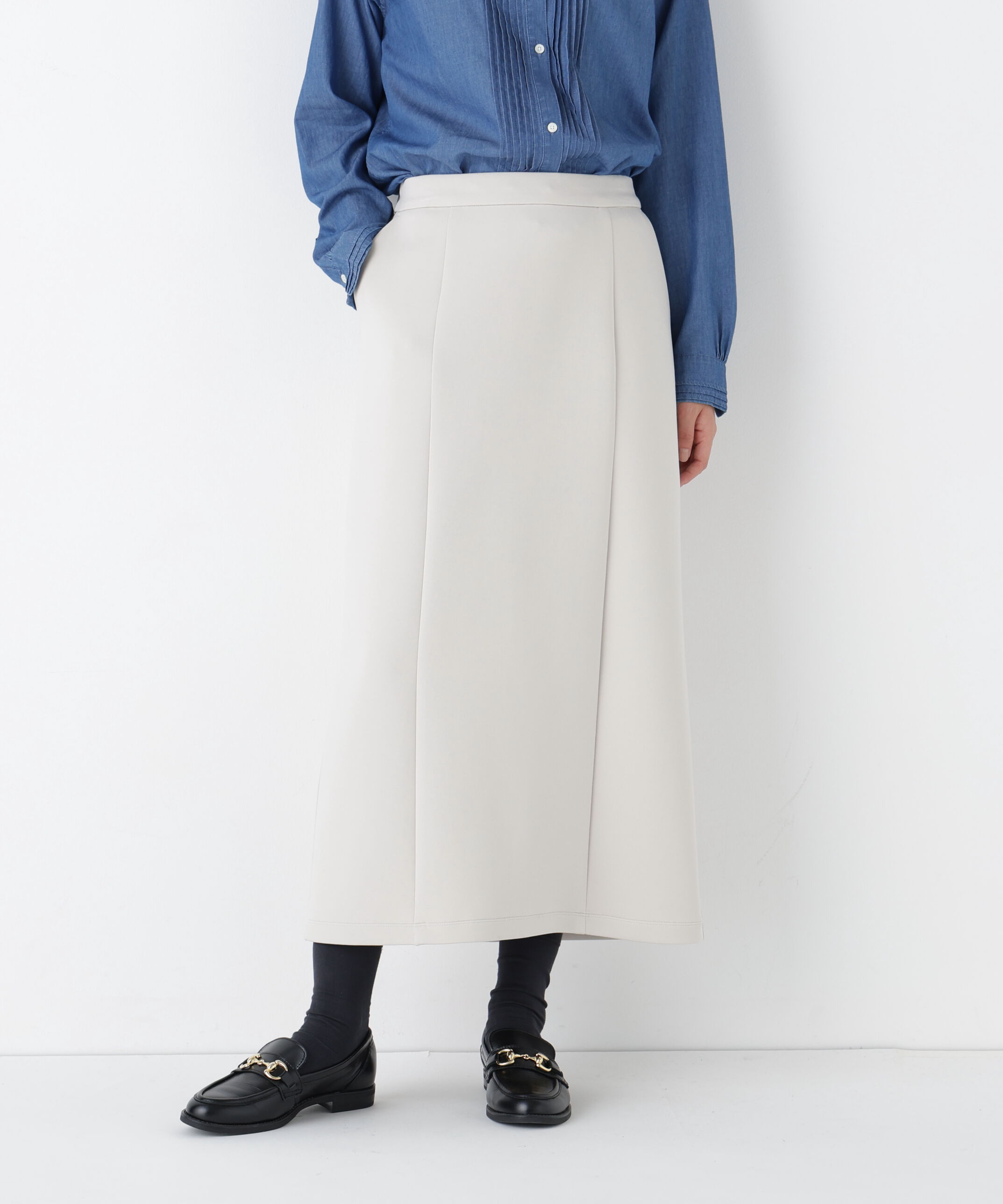  「◆ダンボールＩラインスカート」|スカート|グレージュ2