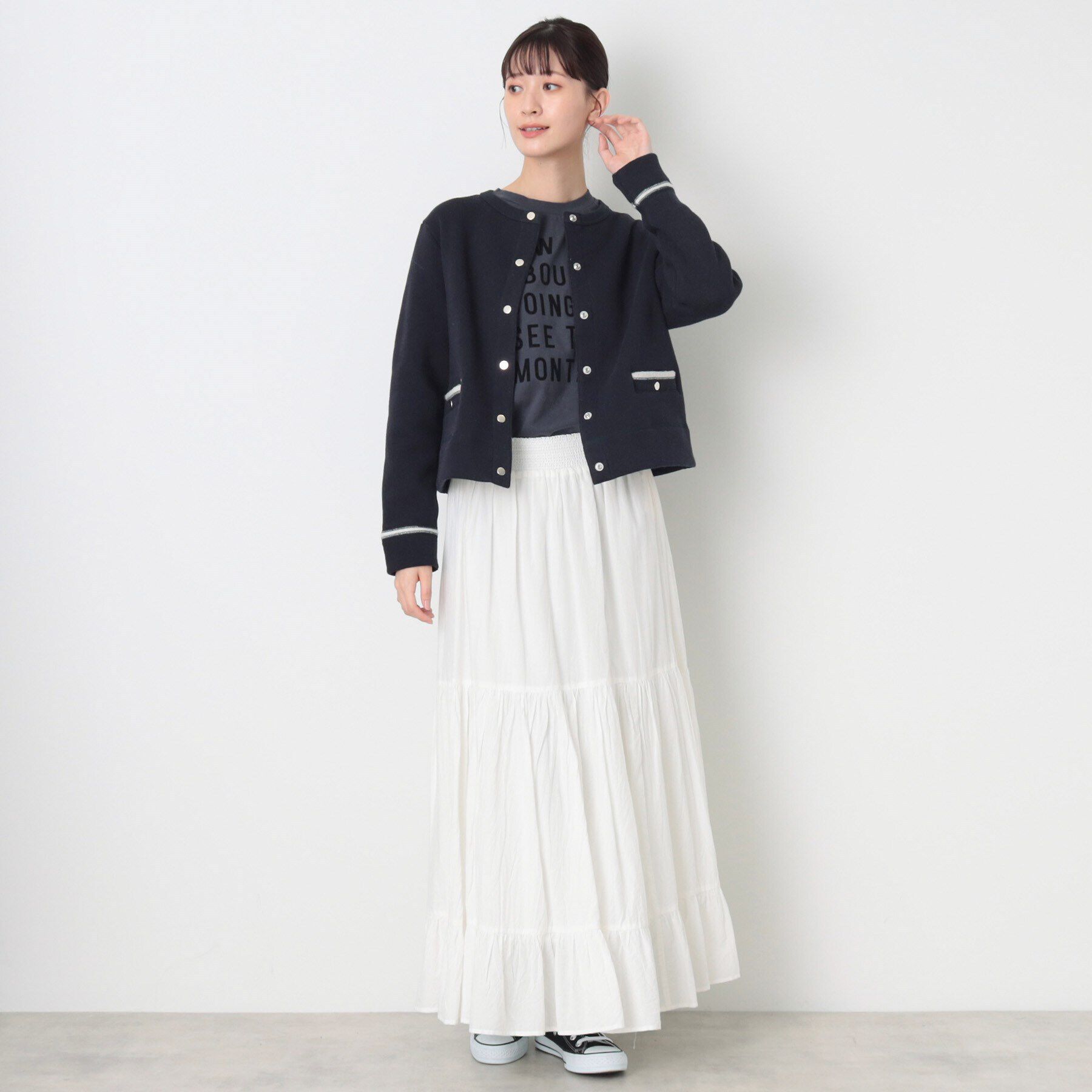 Dessin「【洗える】吊り裏毛クルーネックカーディガン」|カーディガン|