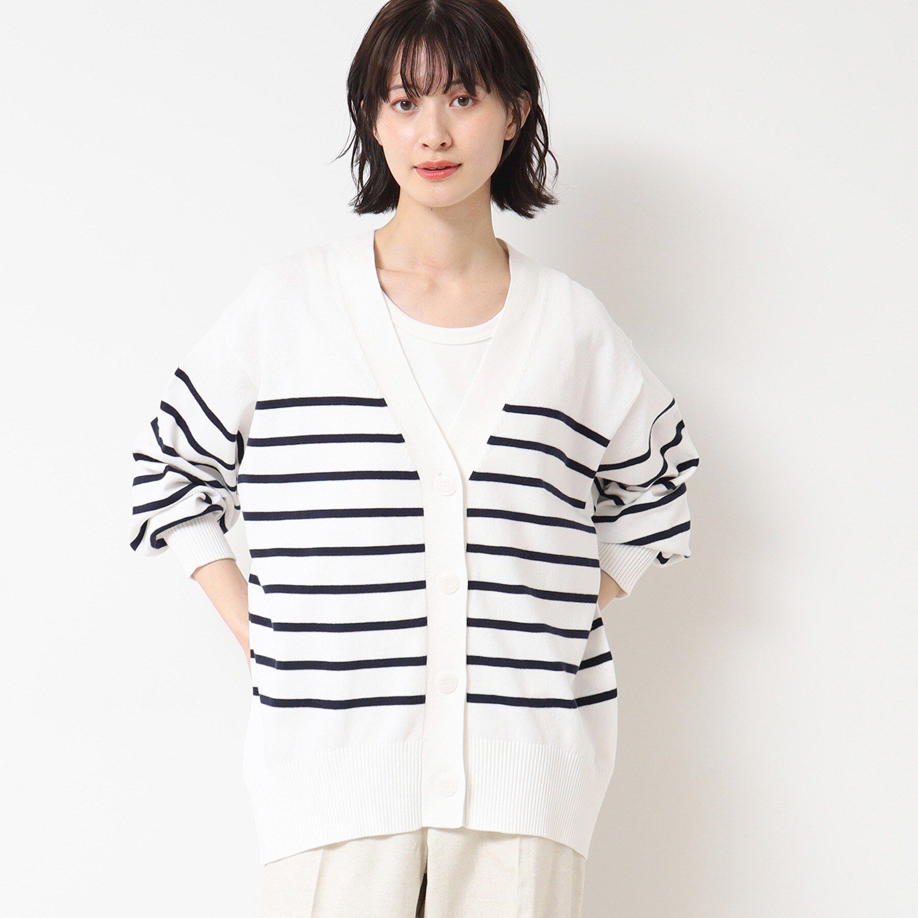 Dessin「【洗える】オーバーシルエットVネックカーディガン」|カーディガン|