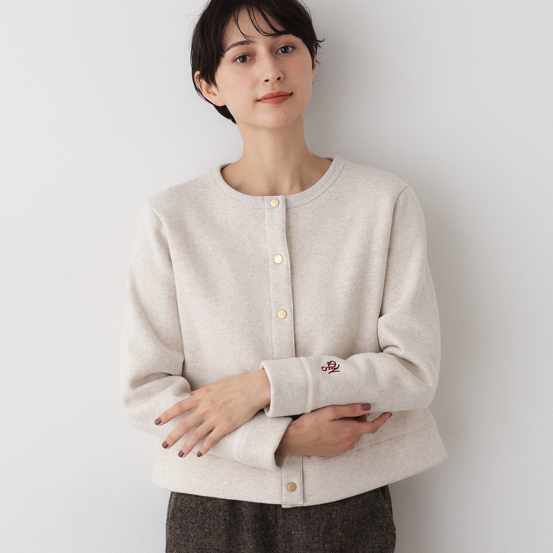 Dessin「【日本製/洗える】吊り裏毛カーディガン」|カーディガン|