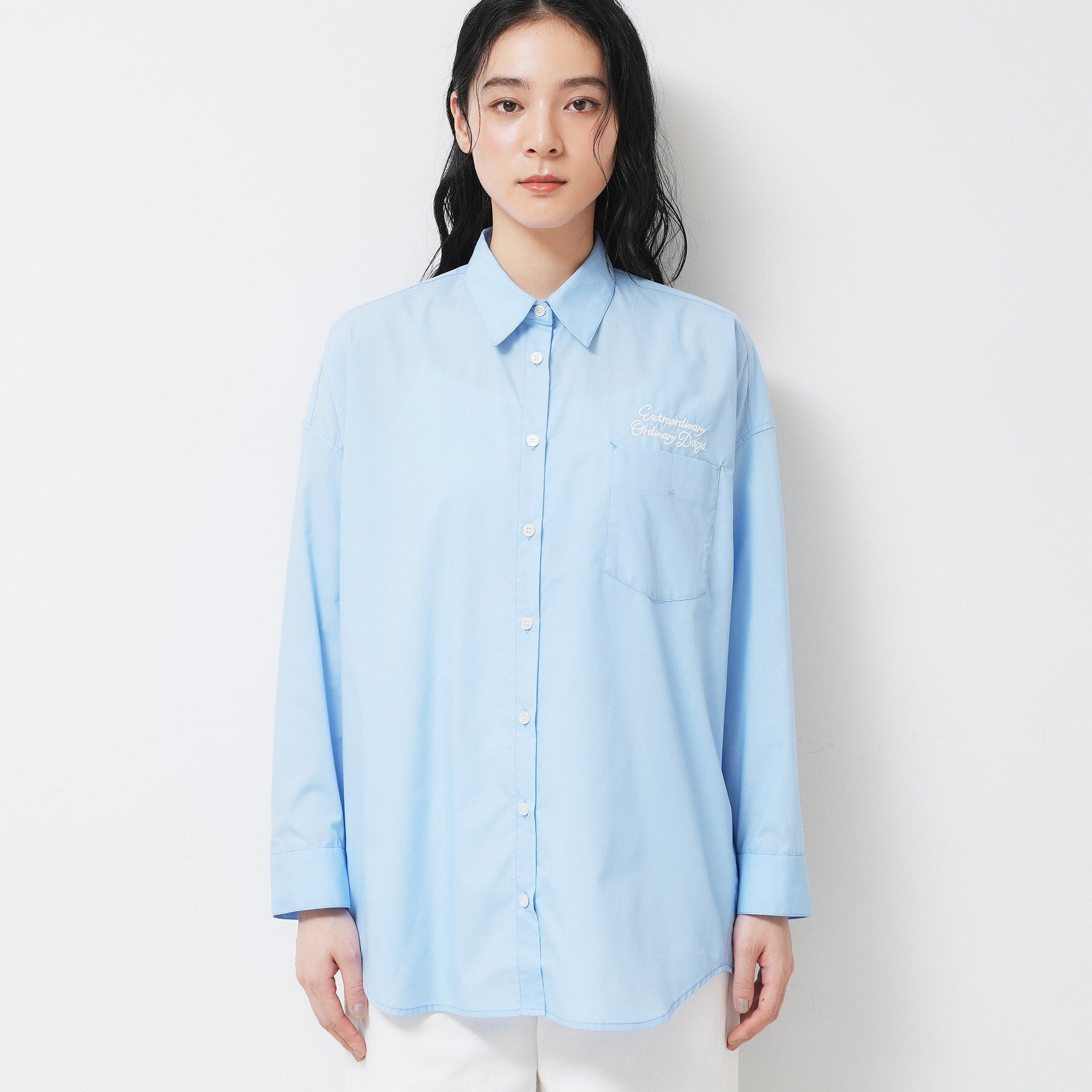 Dessin「【洗える】刺繍ロゴ入りオーバーシャツ」|シャツ・ブラウス|