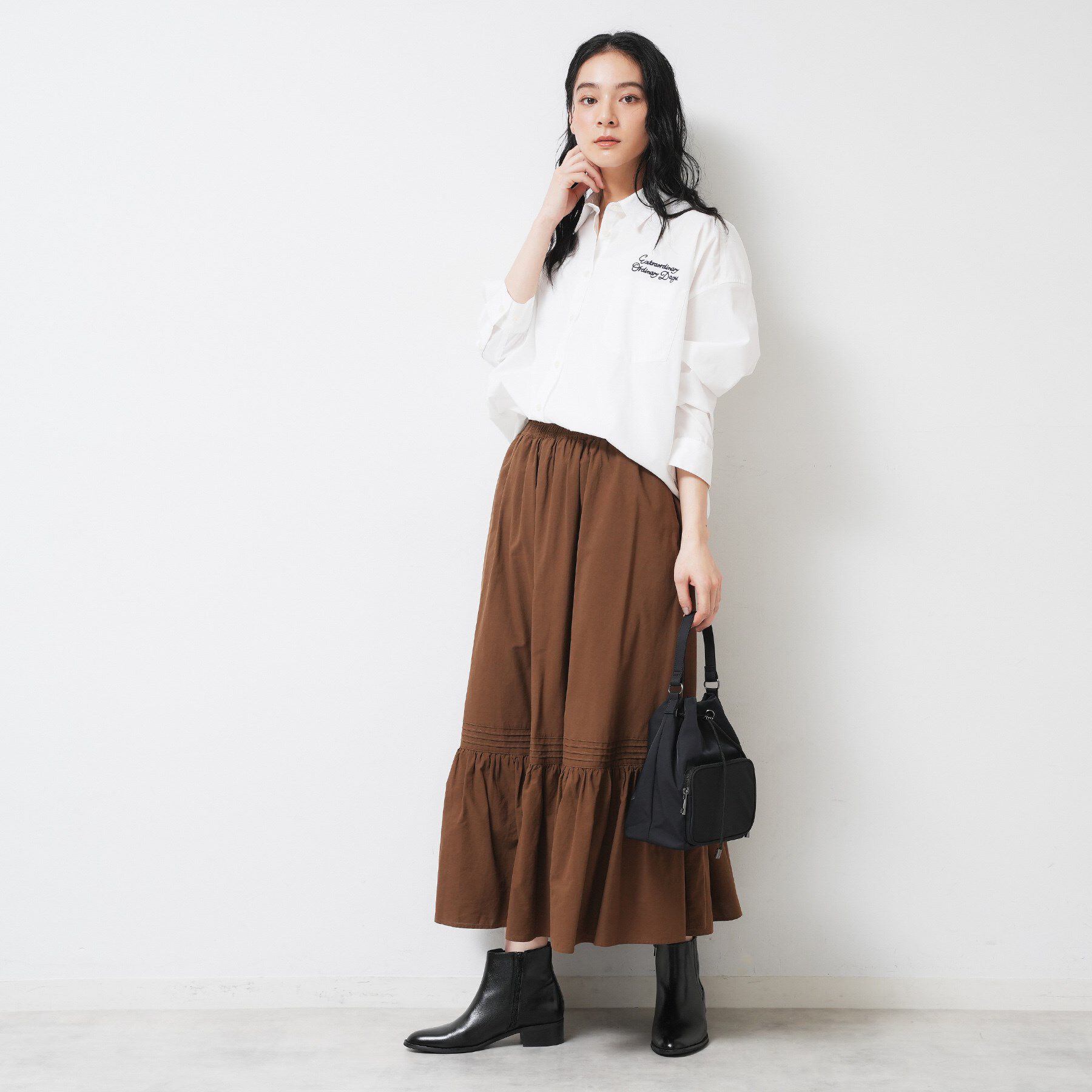 Dessin「【洗える】刺繍ロゴ入りオーバーシャツ」|シャツ・ブラウス|