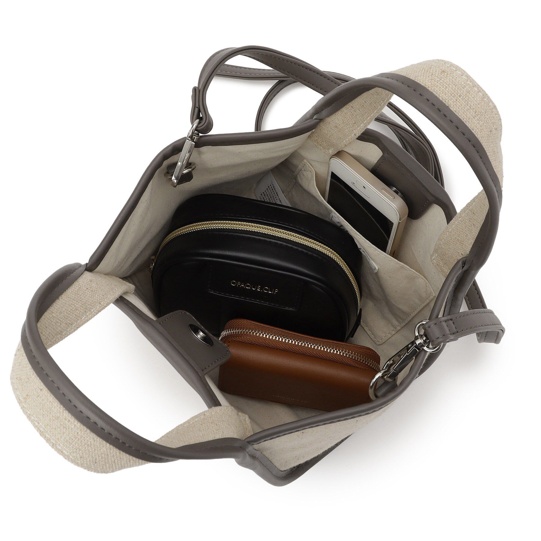 Dessin「【軽量/2WAY】パイピングコットンリネンミニバッグ」|ショルダー・メッセンジャー|