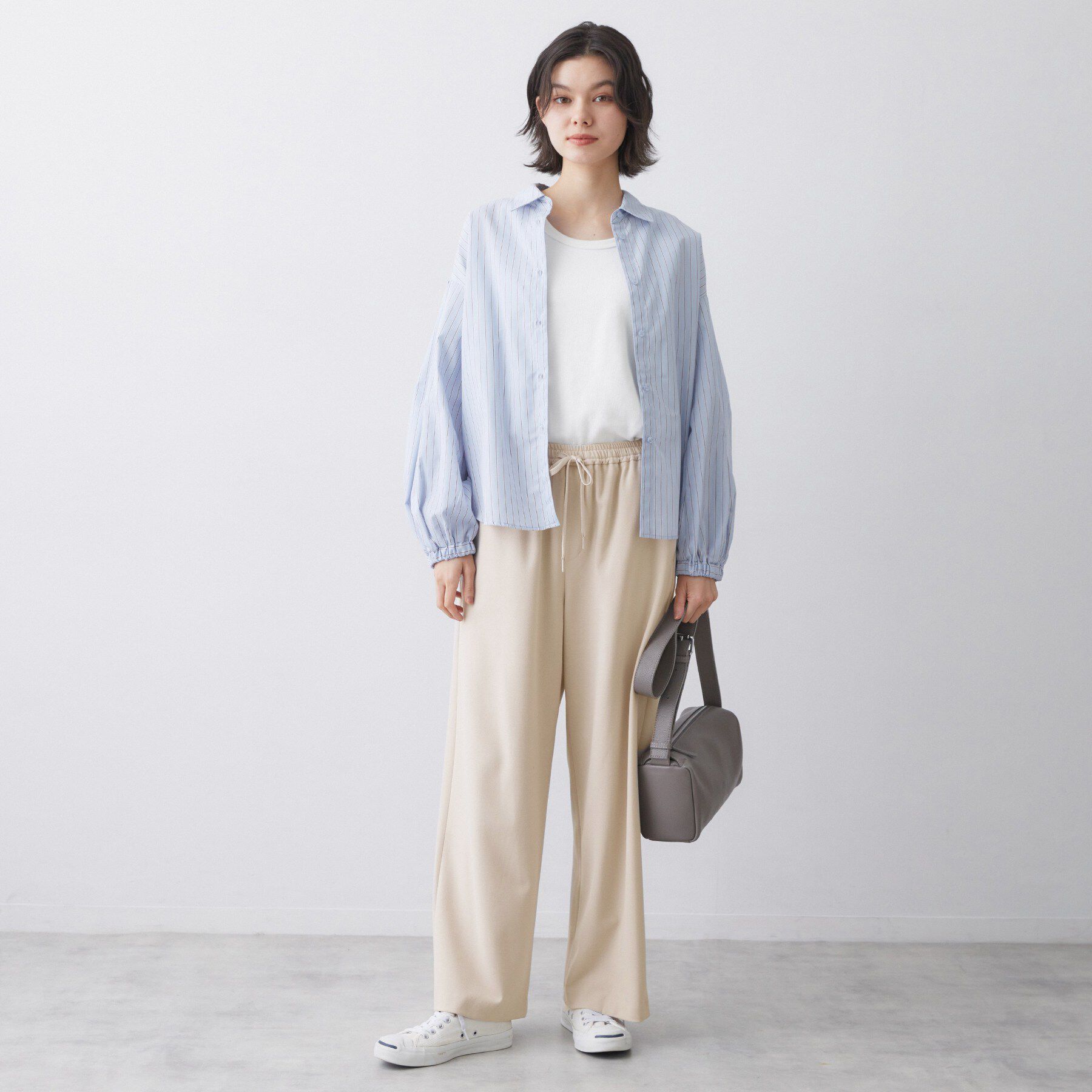 Dessin「【帯電防止/洗える】ストレッチツイルワイドパンツ」|その他|