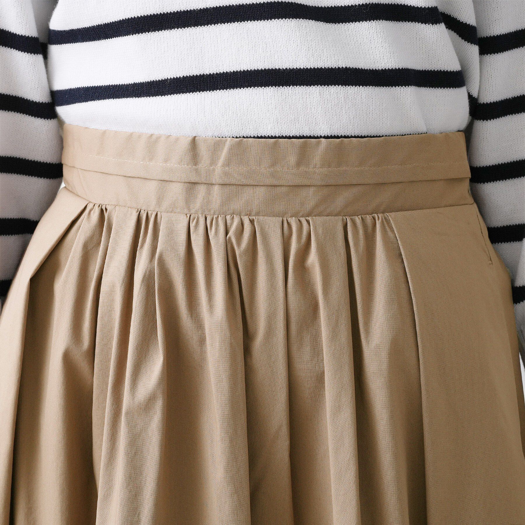 Dessin「【洗える】タックギャザーフレアスカート」|スカート|