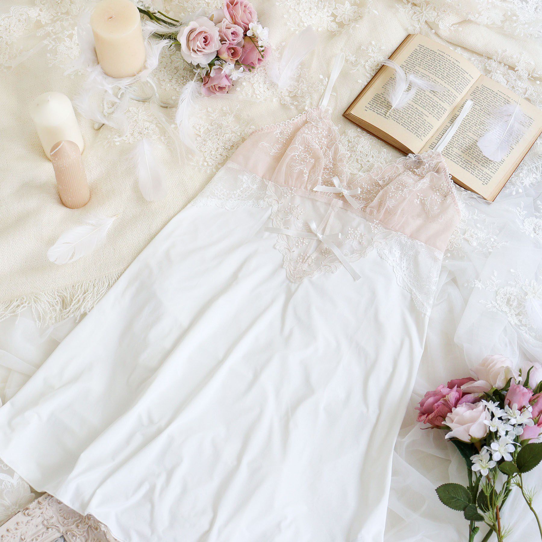 Risa Magli「ナンシー スリップ」|キャミソール|ホワイト(001)