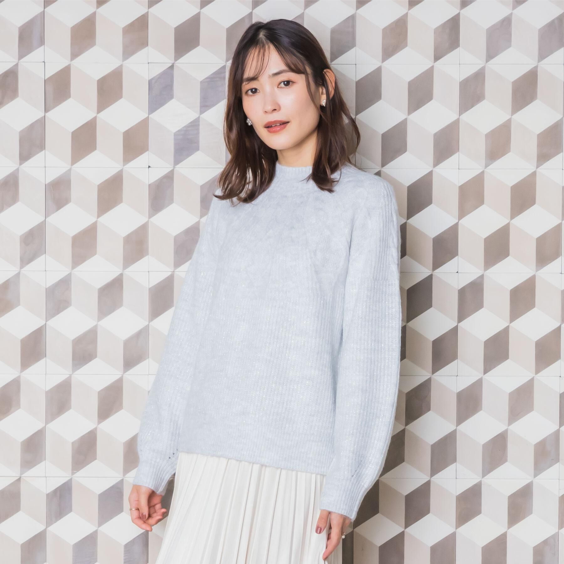 ITS&rsquo;DEMO「【手洗い可】求心ラメニット」|ニット・セーター|