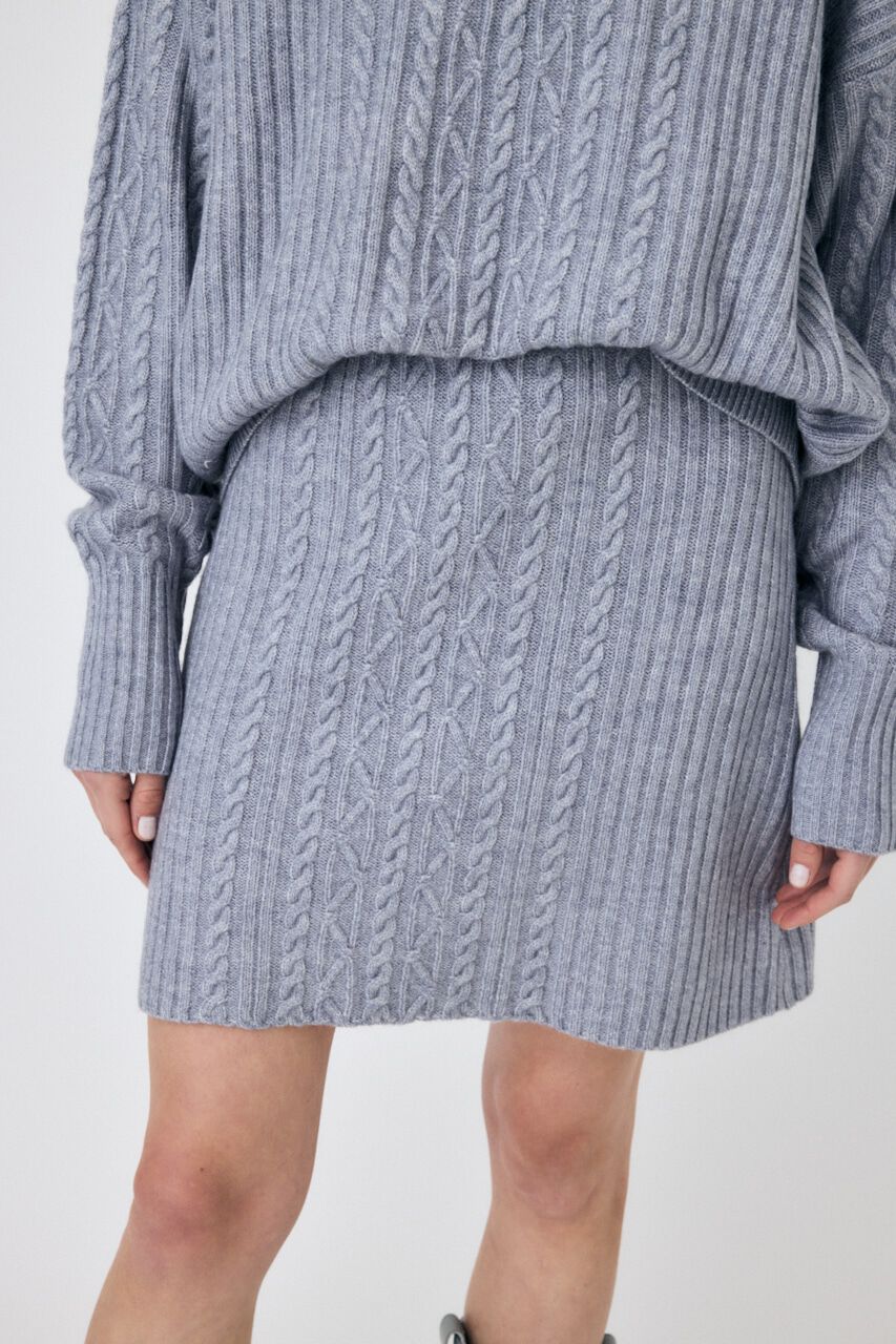 MOUSSY「RIB CABLE ミニスカート」|スカート|