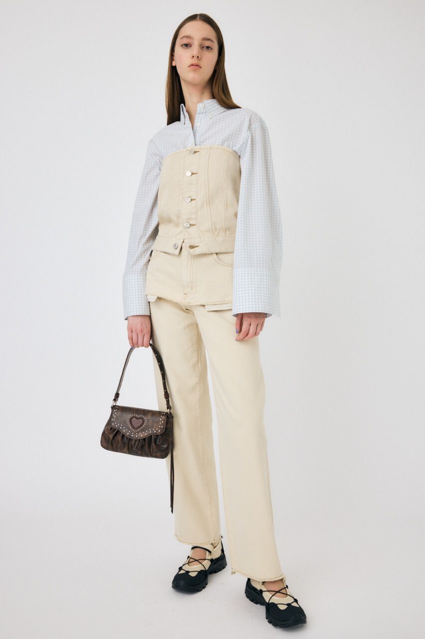 MOUSSY「DENIM BARE ビスチェ」|チューブトップ|