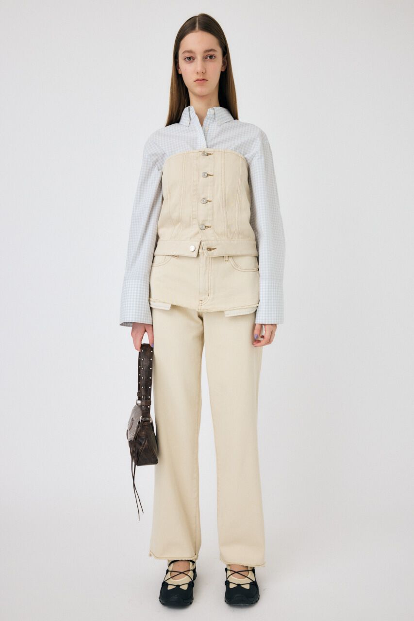 MOUSSY「DENIM BARE ビスチェ」|チューブトップ|