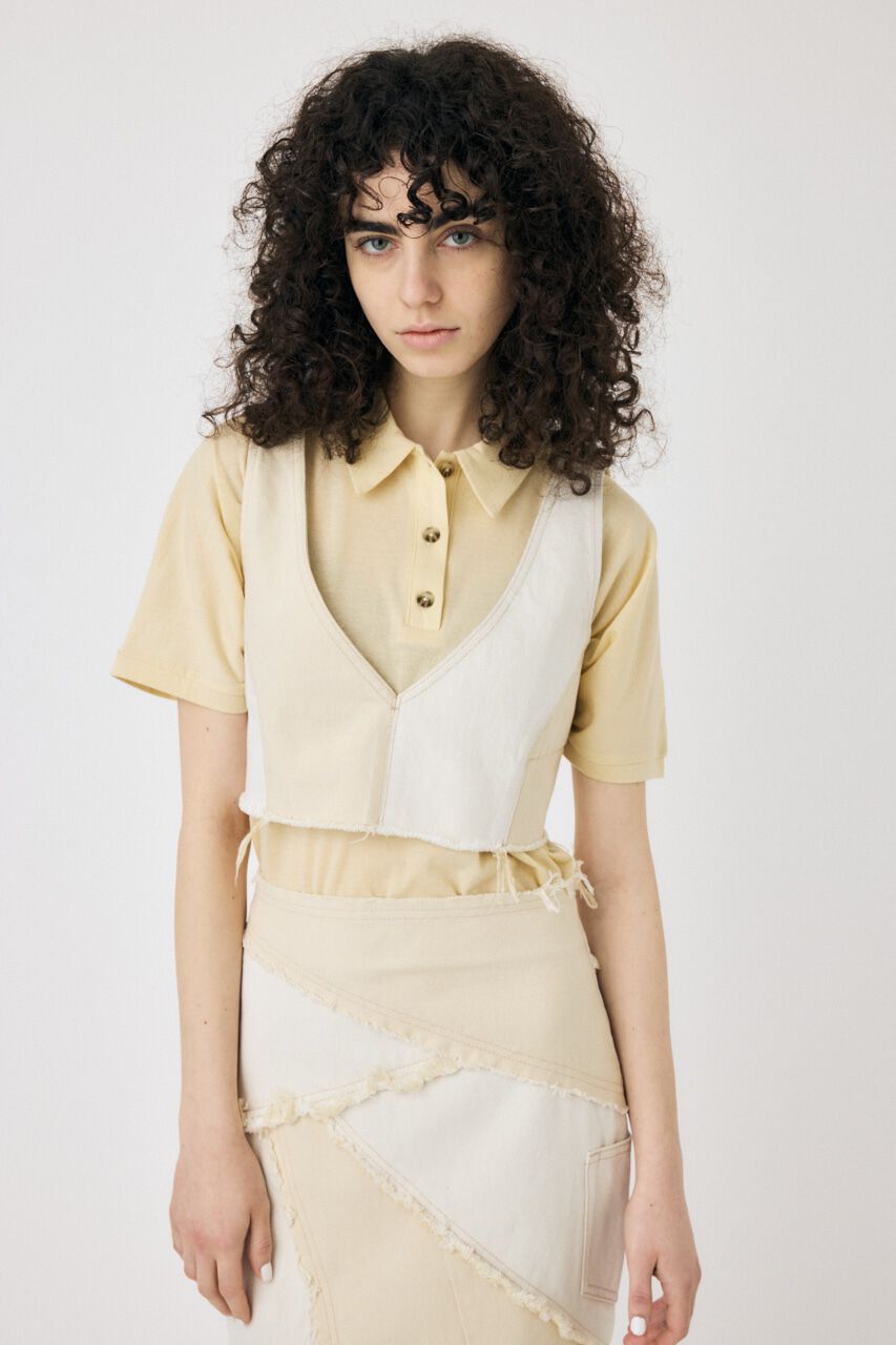 MOUSSY「DENIM ビスチェ」|チューブトップ|