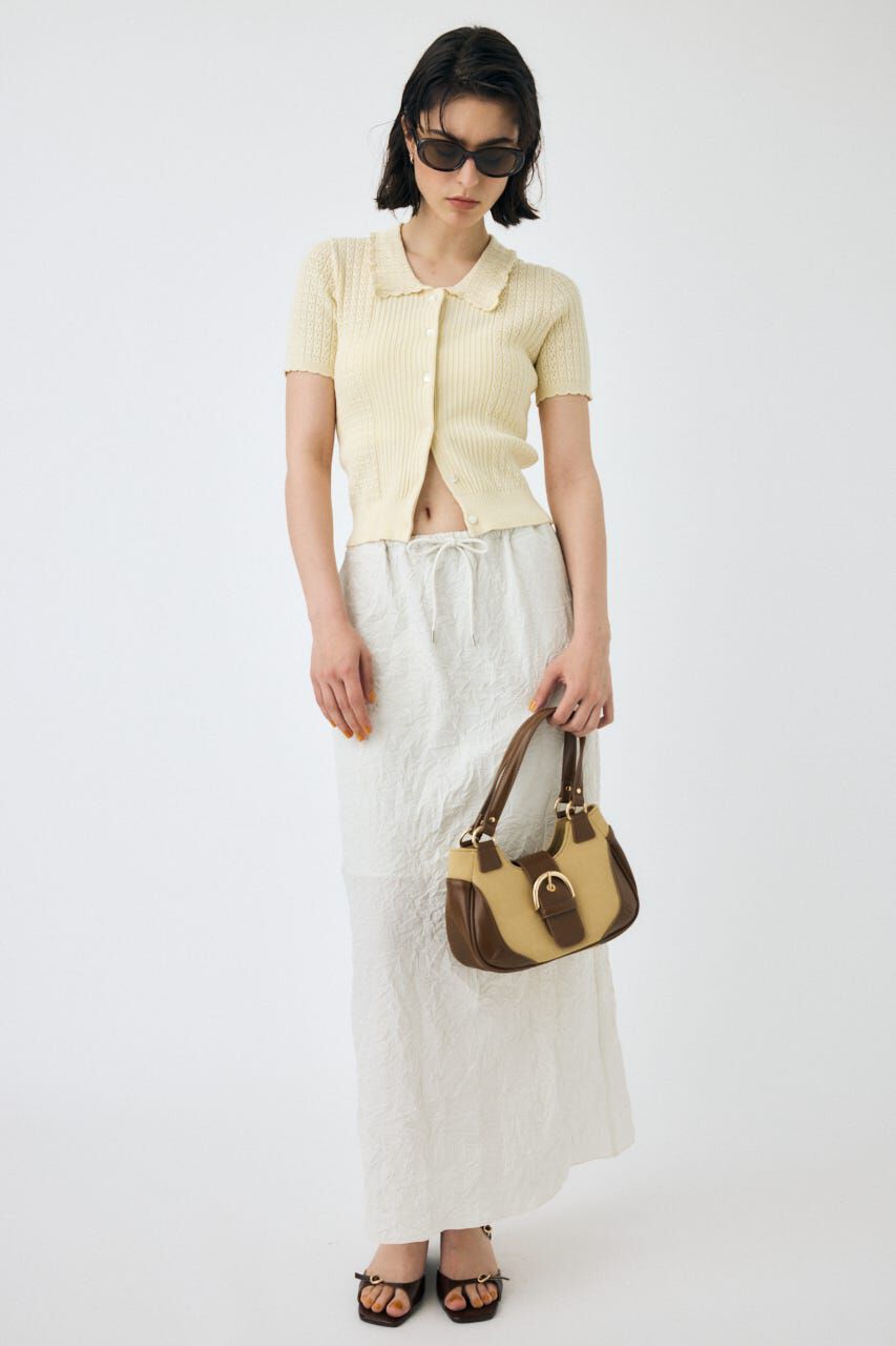 MOUSSY「POINTELLE KNIT H/S シャツ」|ニット・セーター|