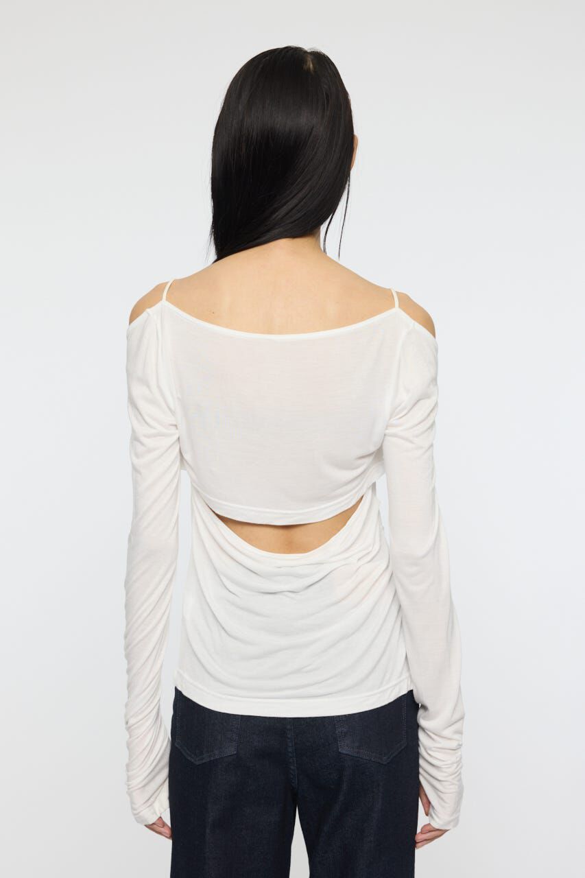 MOUSSY「SQUARE NECK GATHER トップス」|Tシャツ・カットソー|