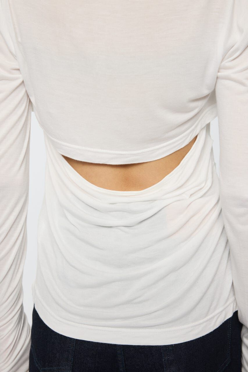 MOUSSY「SQUARE NECK GATHER トップス」|Tシャツ・カットソー|