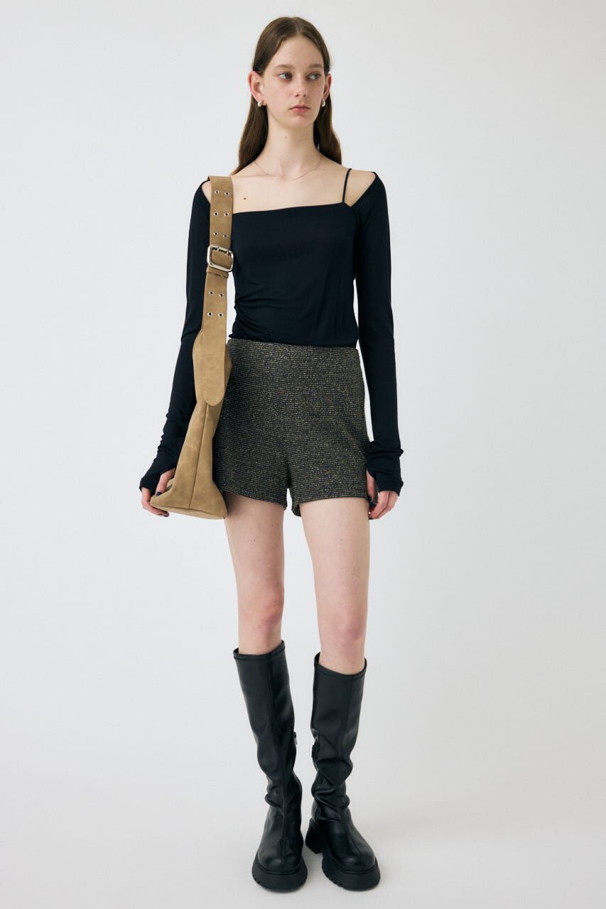 MOUSSY「SQUARE NECK GATHER トップス」|Tシャツ・カットソー|