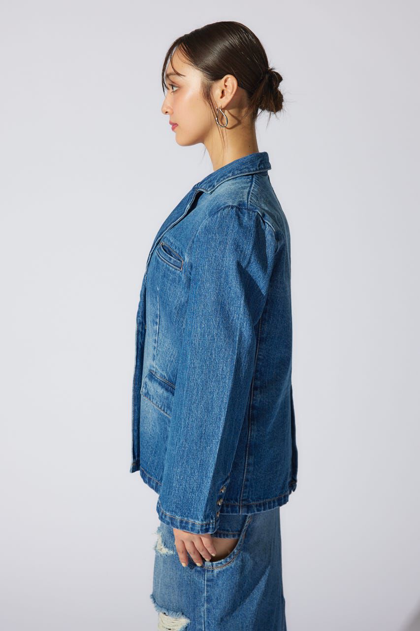 rienda「テーラーカラーデニムジャケット」|デニムジャケット|