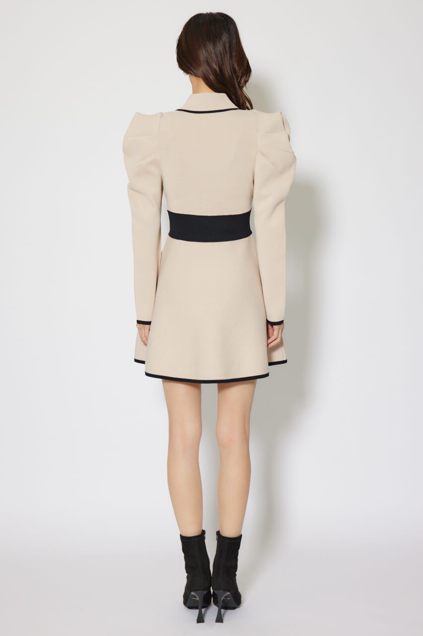 rienda「テーラードカラーミニフレアニットワンピース」|ワンピース|