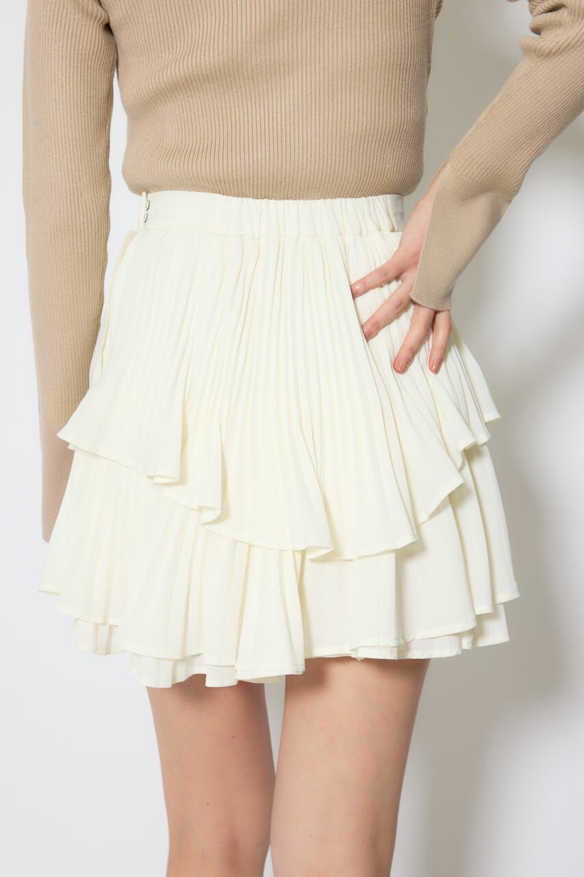 rienda「プリーツティアードミニスカート」|スカート|