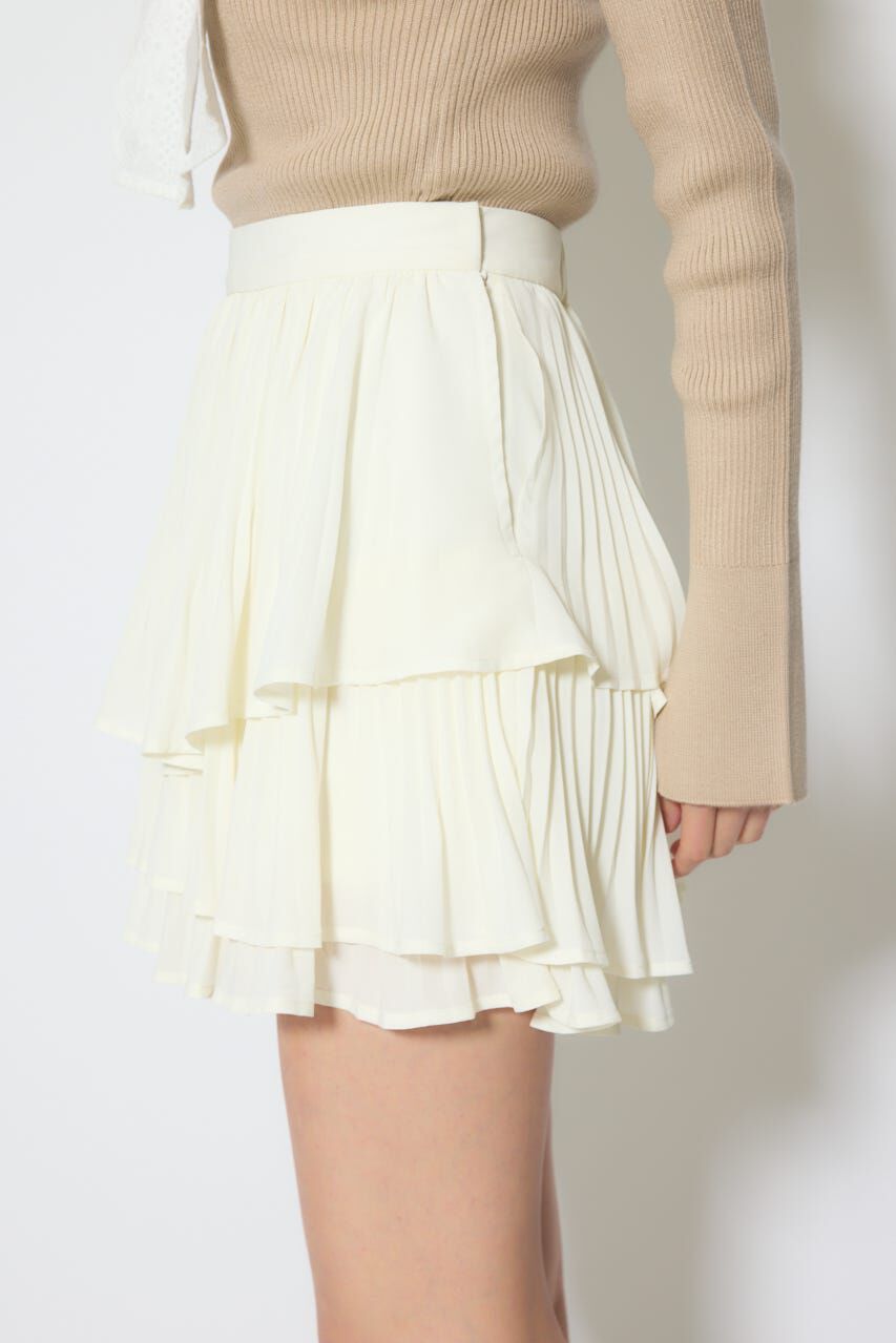 rienda「プリーツティアードミニスカート」|スカート|