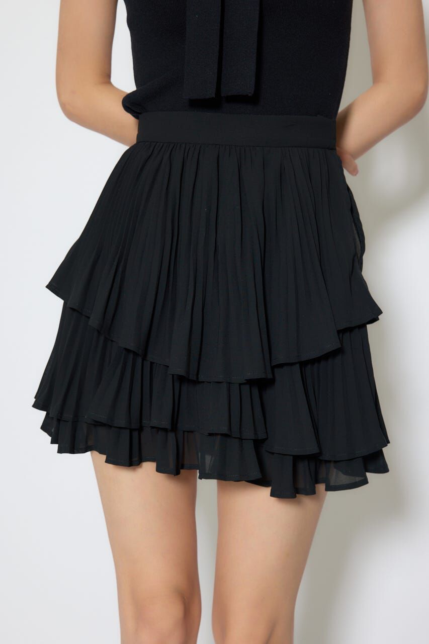 rienda「プリーツティアードミニスカート」|スカート|
