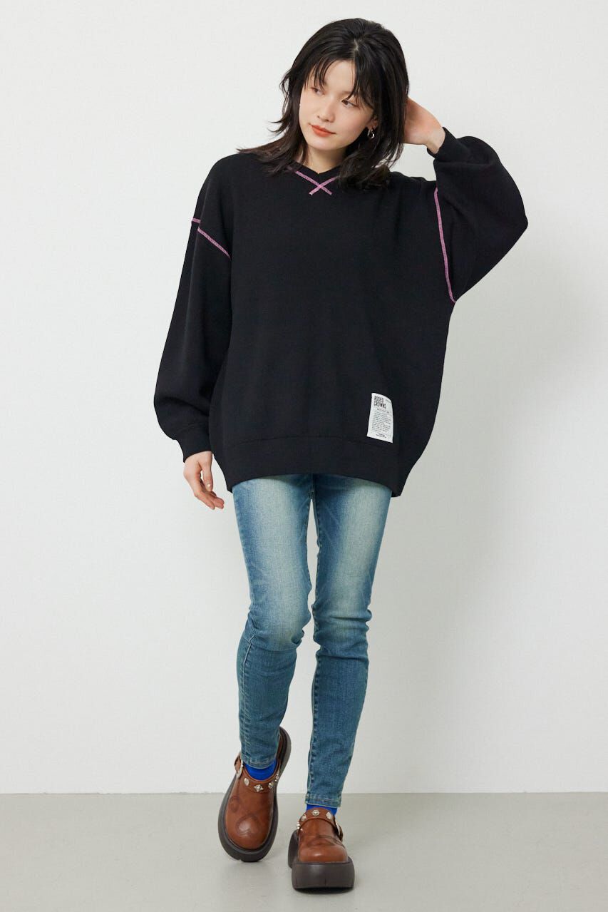 RODEO CROWNS「スウェットライク2wayネックニットトップス」|ニット・セーター|