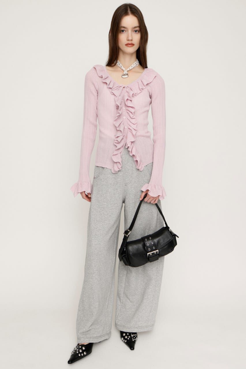 SLY「FRONT FRILL KNIT トップス」|ニット・セーター|