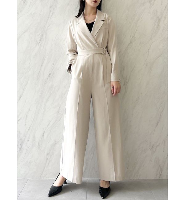 dazzlin「テーラーオールインワン」|ワンピース|ベージュ