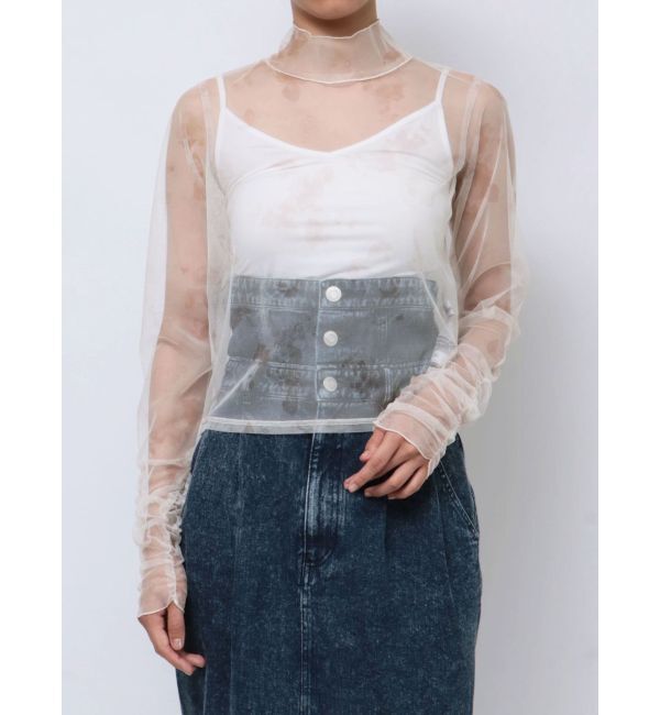 dazzlin「フラワーチュールシアートップス」|Tシャツ・カットソー|