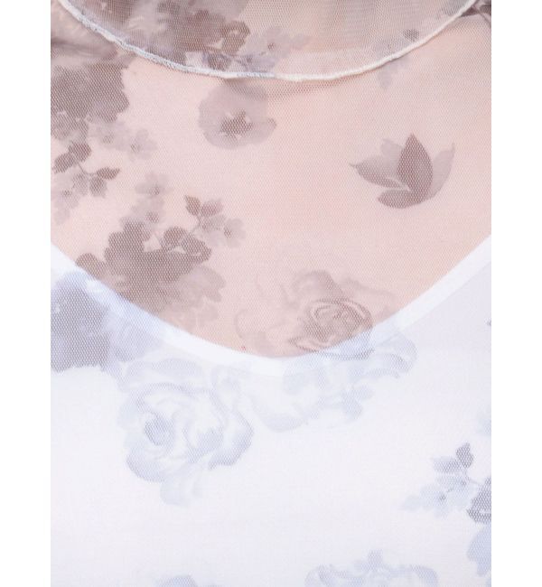 dazzlin「フラワーチュールシアートップス」|Tシャツ・カットソー|