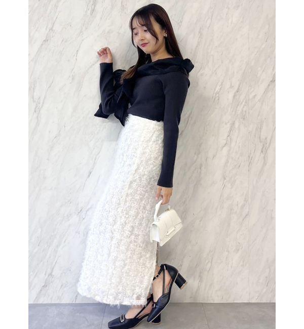 dazzlin「フェザーライクレースIラインスカート」|スカート|