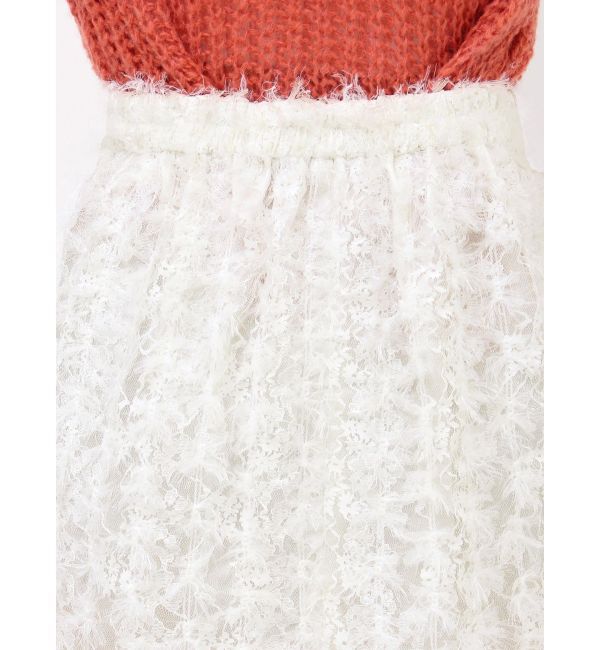 dazzlin「フェザーライクレースIラインスカート」|スカート|