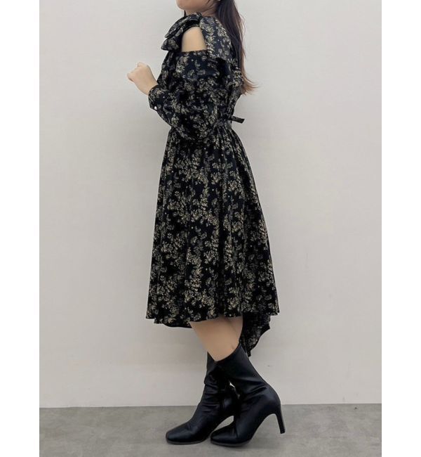 dazzlin「リボンショルダーアシンメトリーワンピース」|ワンピース|