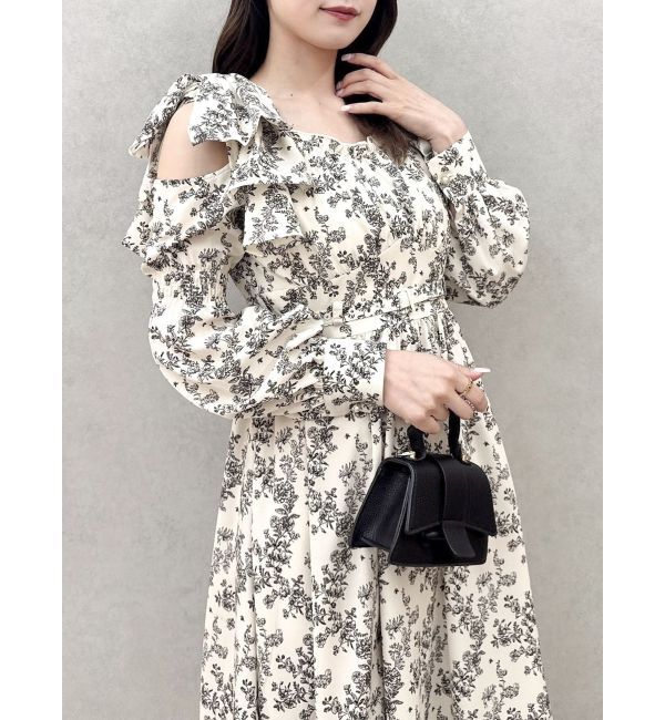 dazzlin「リボンショルダーアシンメトリーワンピース」|ワンピース|