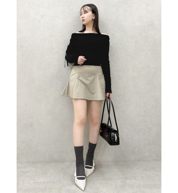 dazzlin「レースレイヤードリブニットトップス」|ニット・セーター|