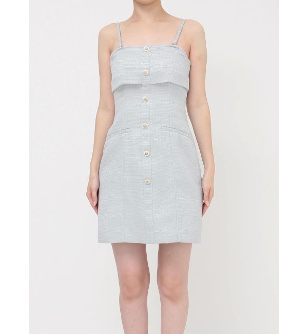 dazzlin「【セットアップ対応】レイヤードツイードミニキャミワンピース」|ワンピース|