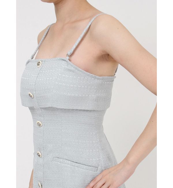 dazzlin「【セットアップ対応】レイヤードツイードミニキャミワンピース」|ワンピース|