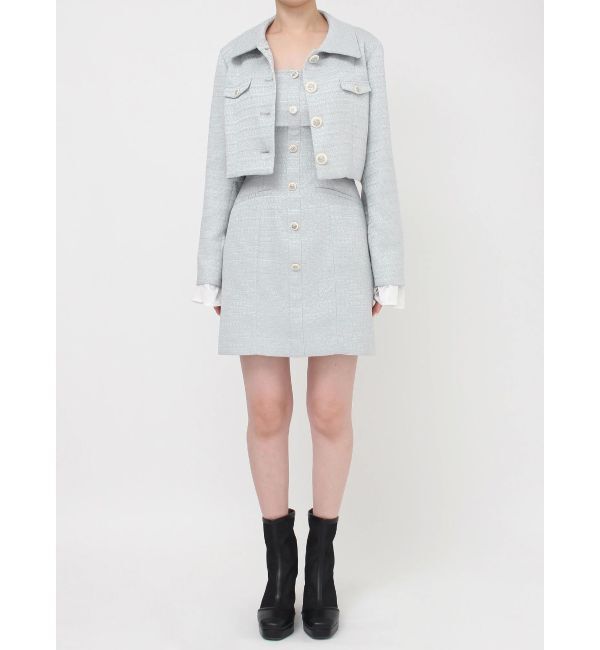 dazzlin「【セットアップ対応】レイヤードツイードミニキャミワンピース」|ワンピース|