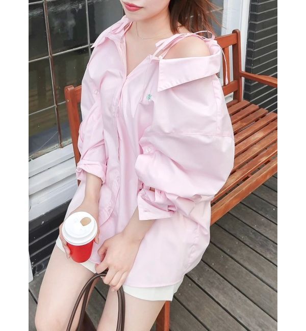 dazzlin「【POLO BCSコラボ/再生産】マルチウェイオーバーシャツ」|シャツ・ブラウス|ピンク