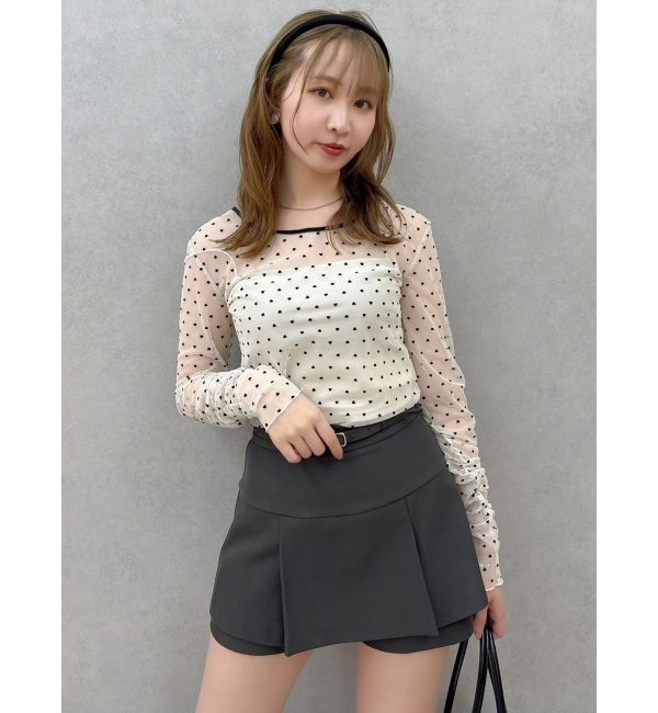 dazzlin「モチーフチュールシアートップス」|Tシャツ・カットソー|