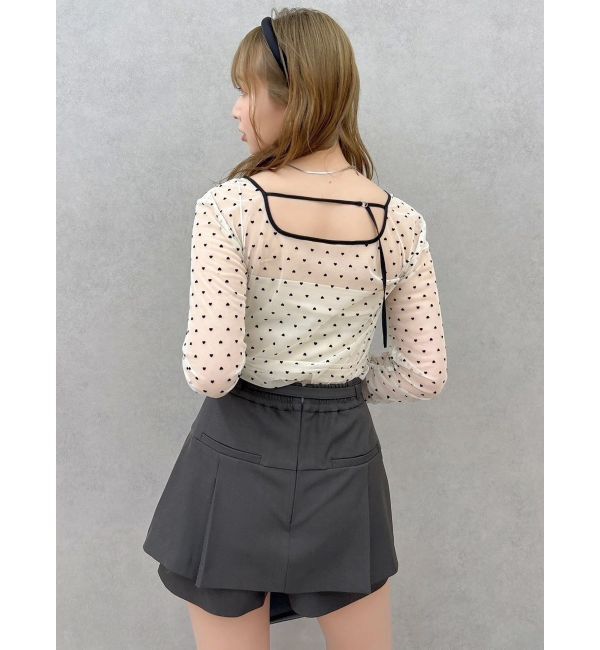 dazzlin「モチーフチュールシアートップス」|Tシャツ・カットソー|