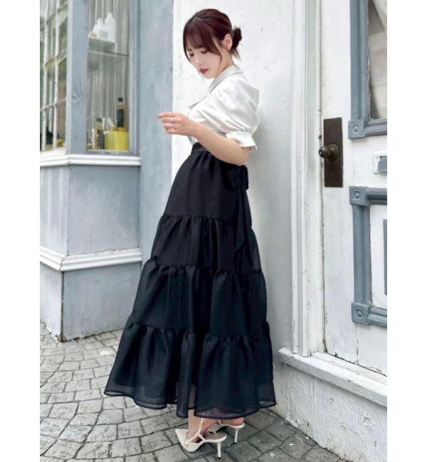 dazzlin「オーガンティアードスカート」|スカート|