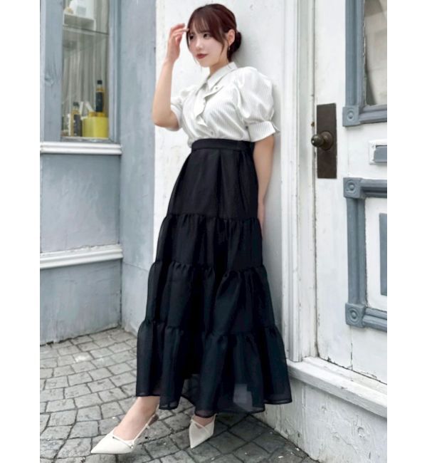 dazzlin「オーガンティアードスカート」|スカート|