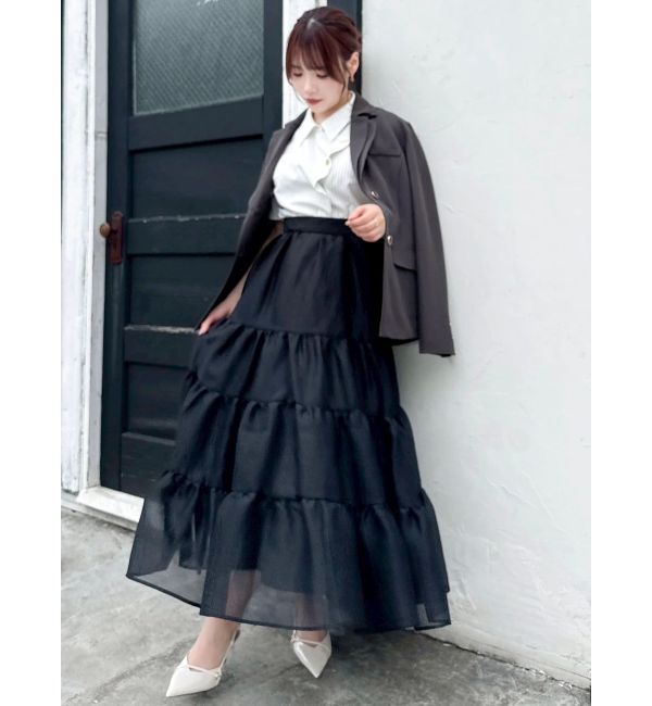 dazzlin「オーガンティアードスカート」|スカート|