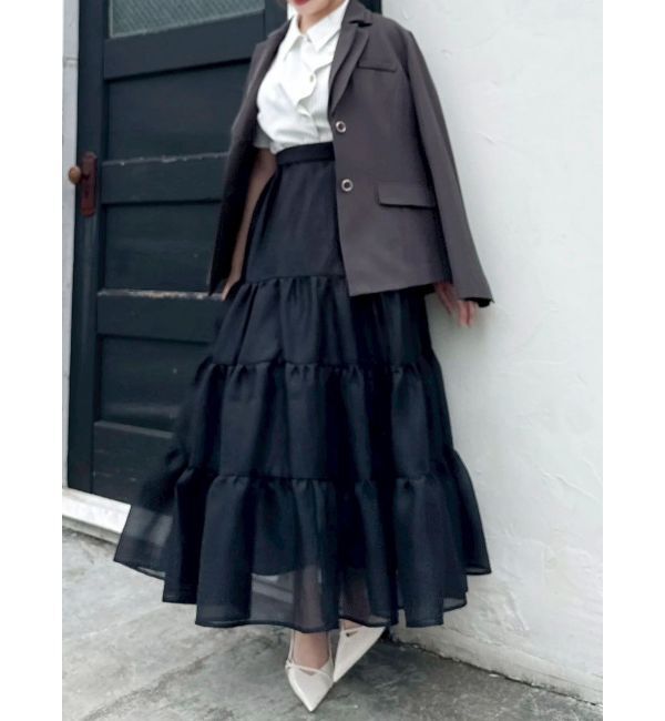 dazzlin「オーガンティアードスカート」|スカート|