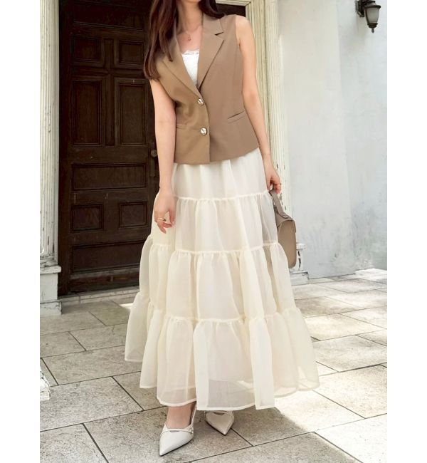 dazzlin「オーガンティアードスカート」|スカート|