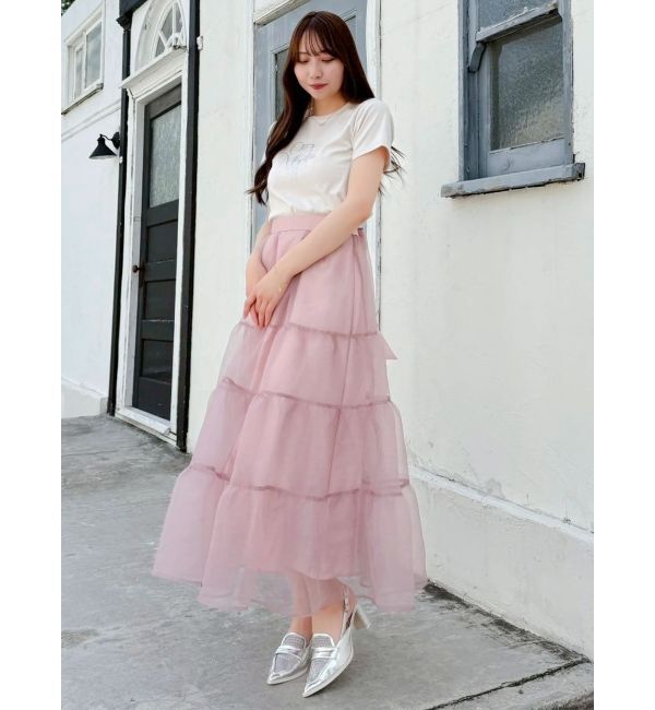 dazzlin「オーガンティアードスカート」|スカート|