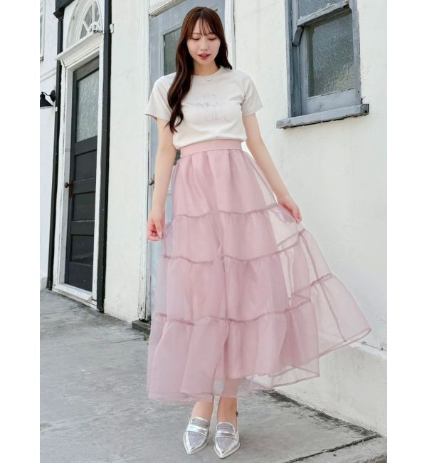 dazzlin「オーガンティアードスカート」|スカート|