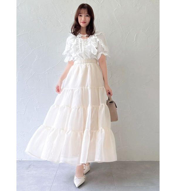 dazzlin「オーガンティアードスカート」|スカート|